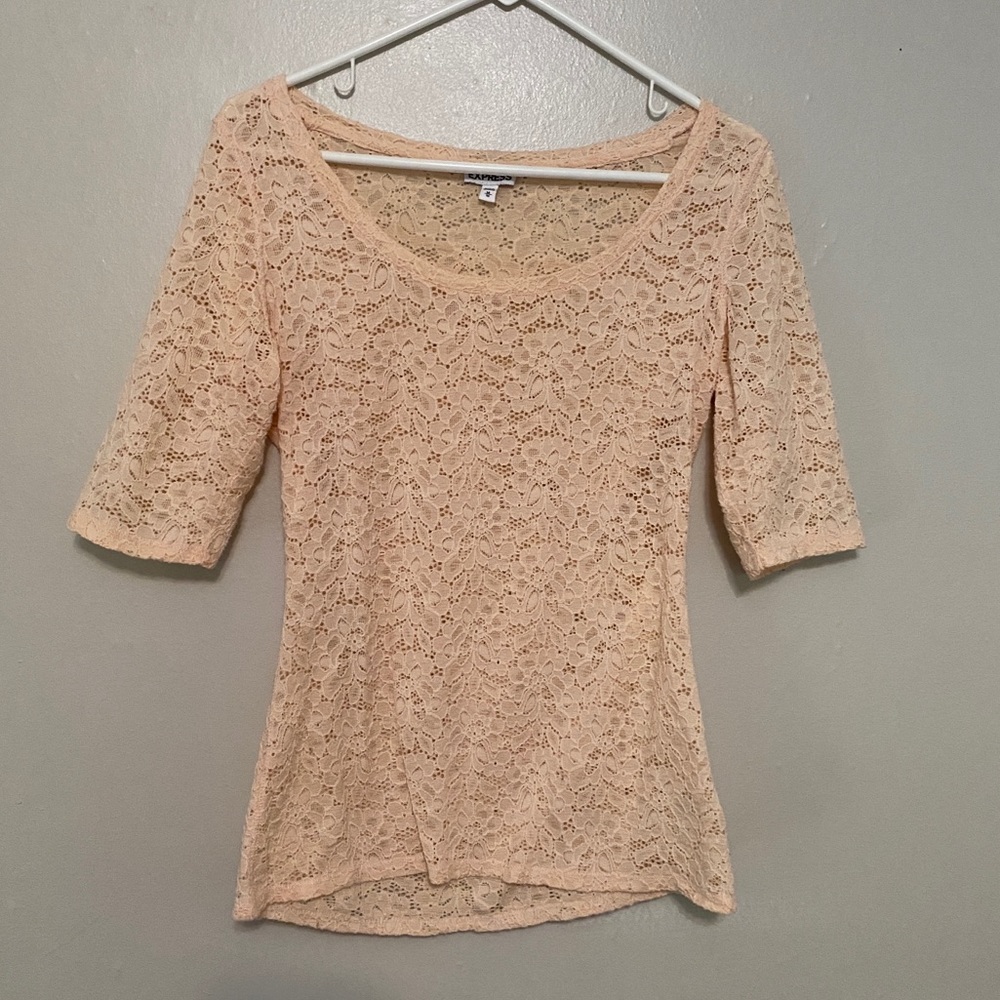 Express floral lace top Sz m